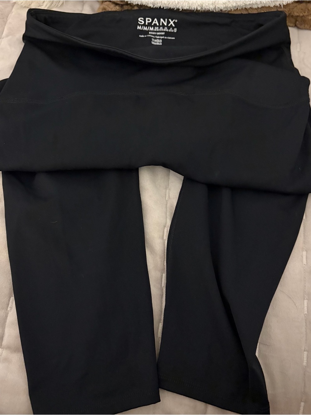 SPANX Black womens -High-Waist Athletic Leggings 7/8 length